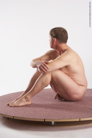 Nude Man White Sitting poses - simple Slim Short Grey Sitting poses - ALL Realistic