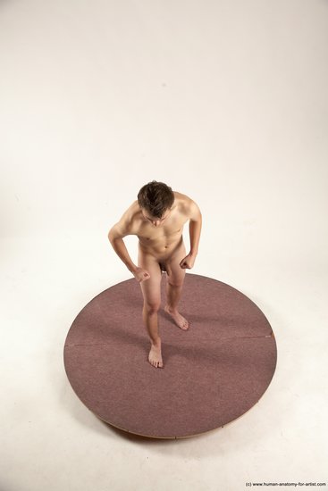 Nude Man White Standing poses - ALL Athletic Short Brown Standing poses - simple Multi angles poses Realistic