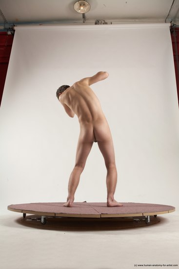 Nude Man White Standing poses - ALL Athletic Short Brown Standing poses - simple Multi angles poses Realistic