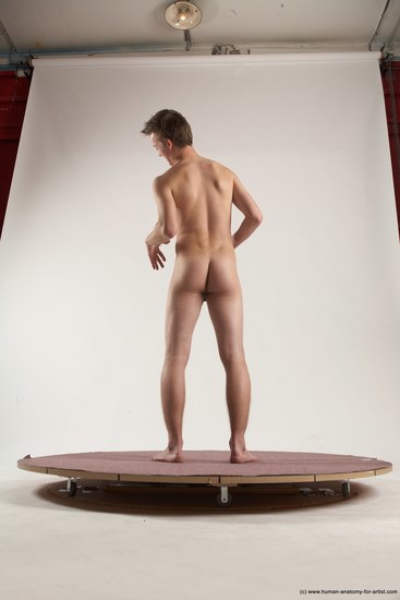 Nude Man White Standing poses - ALL Athletic Short Brown Standing poses - simple Multi angles poses Realistic