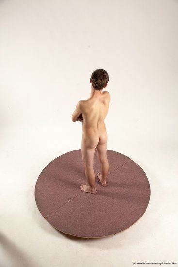 Nude Man White Standing poses - ALL Athletic Short Brown Standing poses - simple Multi angles poses Realistic