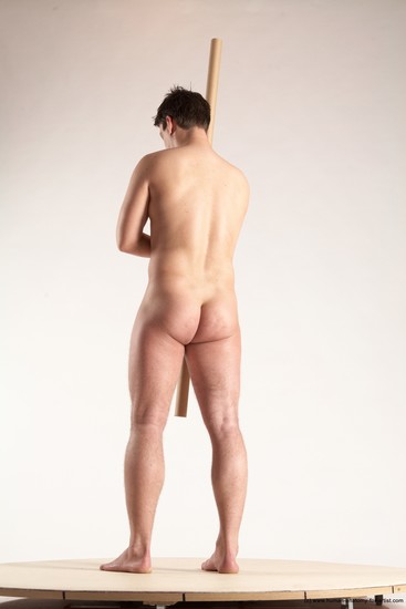 Nude Man White Standing poses - ALL Average Short Brown Standing poses - simple Multi angles poses Realistic