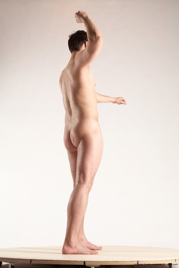 Nude Man White Standing poses - ALL Average Short Brown Standing poses - simple Multi angles poses Realistic