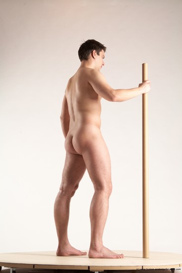 Nude Man White Standing poses - ALL Average Short Brown Standing poses - simple Multi angles poses Realistic