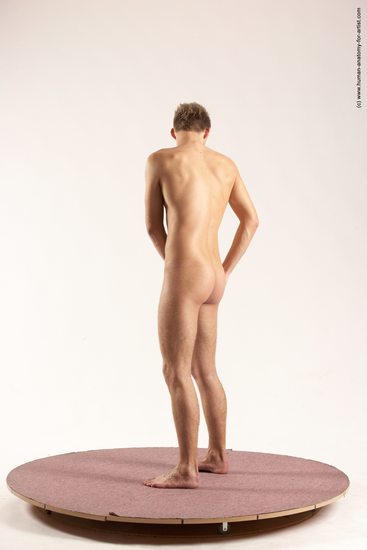 Nude Man White Standing poses - ALL Slim Short Brown Standing poses - simple Multi angles poses Realistic