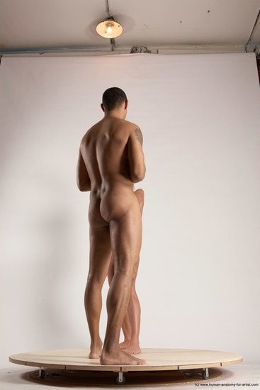 Nude Woman - Man Another Standing poses - ALL Slim Short Brown Standing poses - simple Multi angles poses Realistic