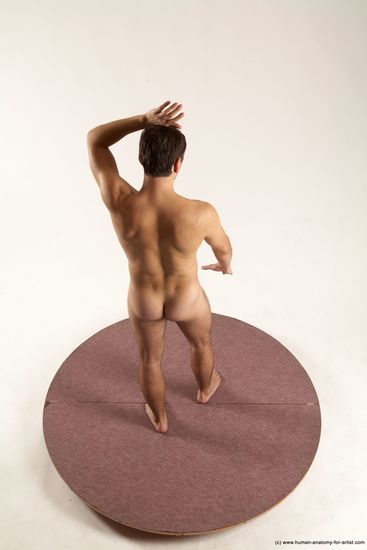 Nude Man White Standing poses - ALL Slim Short Brown Standing poses - simple Multi angles poses Realistic