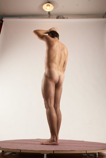 Nude Man White Standing poses - ALL Slim Short Brown Standing poses - simple Multi angles poses Realistic