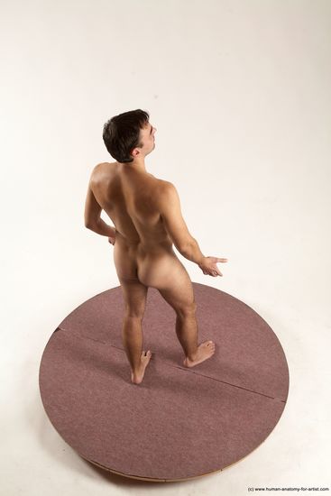 Nude Man White Standing poses - ALL Slim Short Brown Standing poses - simple Multi angles poses Realistic