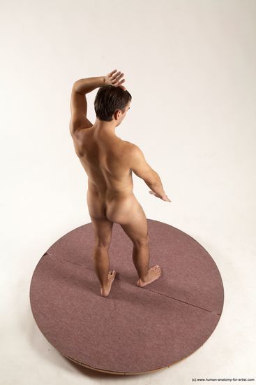 Nude Man White Standing poses - ALL Slim Short Brown Standing poses - simple Multi angles poses Realistic