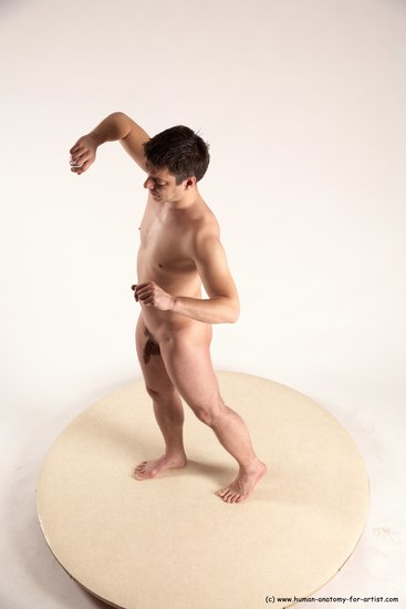 Nude Man White Standing poses - ALL Average Short Brown Standing poses - simple Multi angles poses Realistic