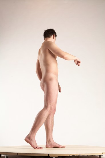 Nude Man White Standing poses - ALL Average Short Brown Standing poses - simple Multi angles poses Realistic