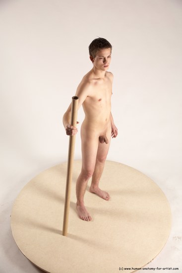 Nude Man White Standing poses - ALL Slim Short Brown Standing poses - simple Multi angles poses Realistic