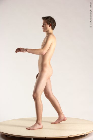 Nude Man White Standing poses - ALL Slim Short Brown Standing poses - simple Multi angles poses Realistic