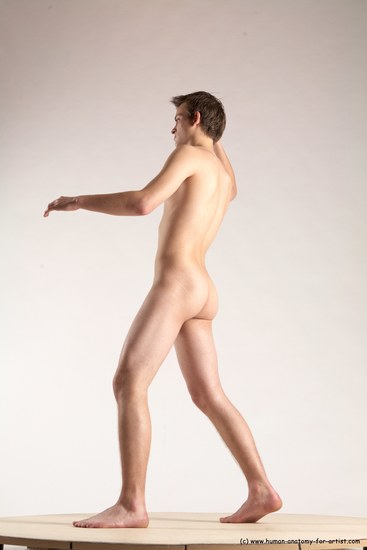 Nude Man White Standing poses - ALL Slim Short Brown Standing poses - simple Multi angles poses Realistic