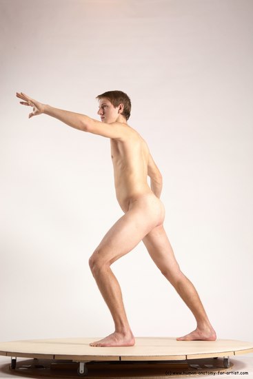 Nude Man White Standing poses - ALL Athletic Short Brown Standing poses - simple Multi angles poses Realistic