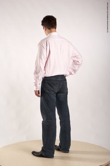 Casual Man White Standing poses - ALL Average Short Brown Standing poses - simple Academic