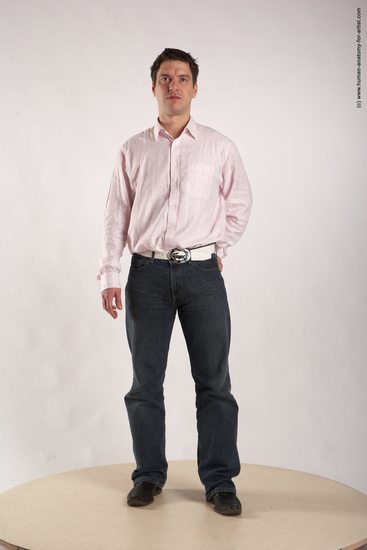 Casual Man White Standing poses - ALL Average Short Brown Standing poses - simple Academic