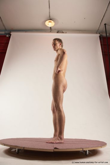 Nude Man White Standing poses - ALL Slim Short Brown Standing poses - simple Multi angles poses Realistic