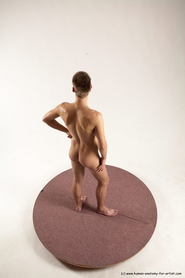 Nude Man White Standing poses - ALL Slim Short Brown Standing poses - simple Multi angles poses Realistic