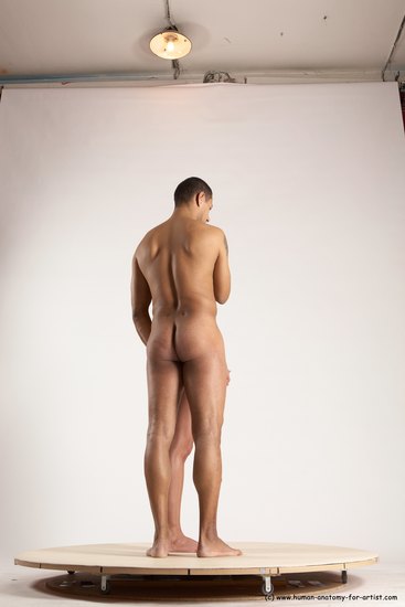 Nude Man White Standing poses - ALL Slim Short Brown Standing poses - simple Multi angles poses Realistic