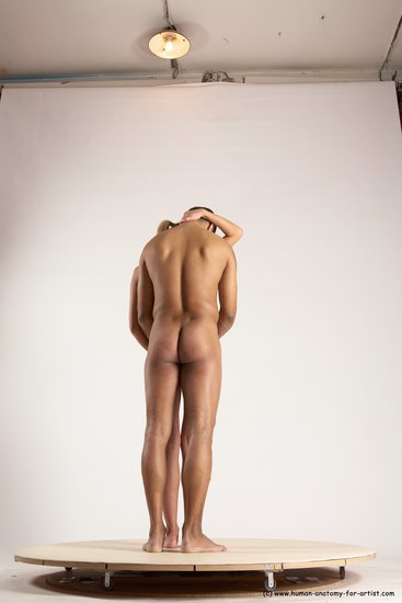 Nude Man White Standing poses - ALL Slim Short Brown Standing poses - simple Multi angles poses Realistic