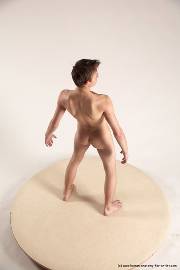 Nude Man White Standing poses - ALL Slim Short Brown Standing poses - simple Multi angles poses Realistic