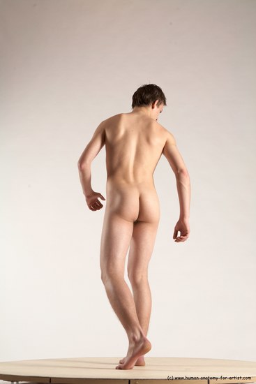 Nude Man White Standing poses - ALL Slim Short Brown Standing poses - simple Multi angles poses Realistic