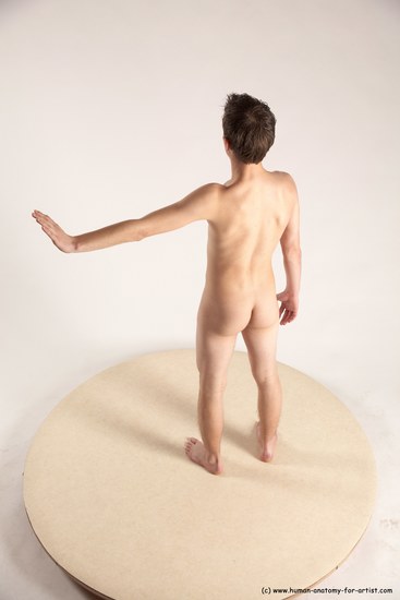 Nude Man White Standing poses - ALL Slim Short Brown Standing poses - simple Multi angles poses Realistic