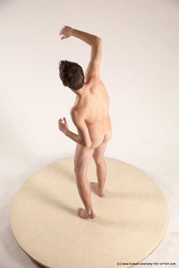 Nude Man White Standing poses - ALL Slim Short Brown Standing poses - simple Multi angles poses Realistic