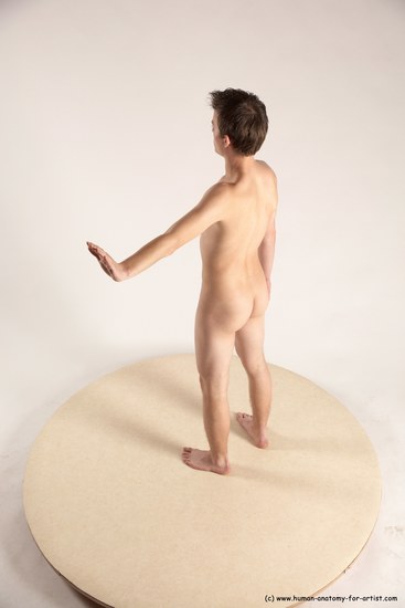 Nude Man White Standing poses - ALL Slim Short Brown Standing poses - simple Multi angles poses Realistic