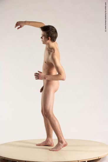 Nude Man White Standing poses - ALL Slim Short Brown Standing poses - simple Multi angles poses Realistic