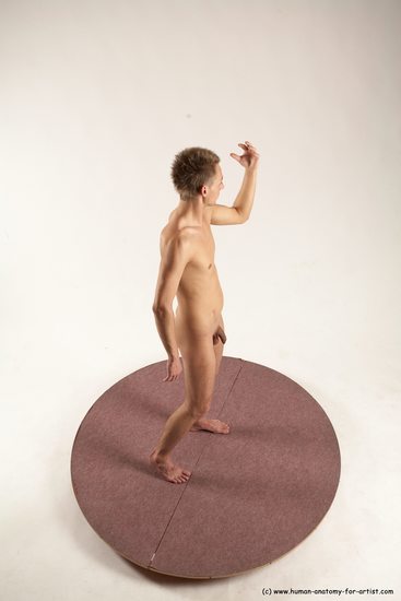 Nude Man White Standing poses - ALL Slim Short Brown Standing poses - simple Multi angles poses Realistic