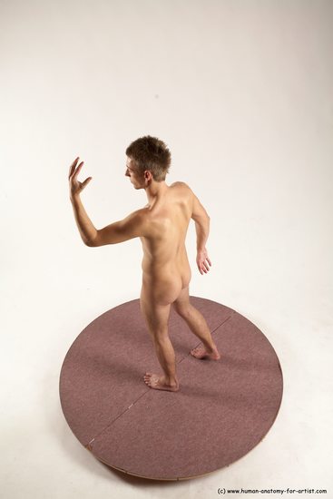 Nude Man White Standing poses - ALL Slim Short Brown Standing poses - simple Multi angles poses Realistic