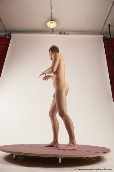 Nude Man White Standing poses - ALL Slim Short Brown Standing poses - simple Multi angles poses Realistic