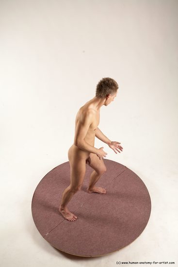 Nude Man White Standing poses - ALL Slim Short Brown Standing poses - simple Multi angles poses Realistic