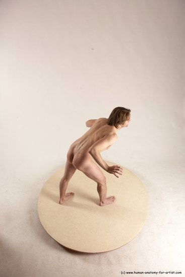 Nude Man White Standing poses - ALL Slim Short Brown Standing poses - simple Multi angles poses Realistic