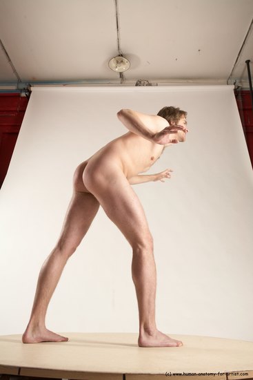 Nude Man White Standing poses - ALL Slim Short Brown Standing poses - simple Multi angles poses Realistic