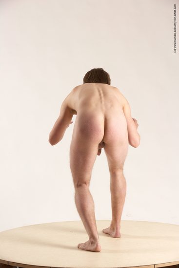 Nude Man White Standing poses - ALL Slim Short Brown Standing poses - simple Multi angles poses Realistic