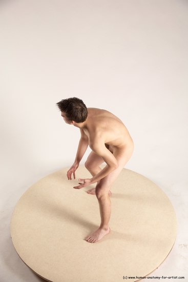 Nude Man White Standing poses - ALL Slim Short Brown Standing poses - simple Multi angles poses Realistic