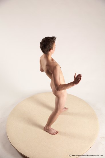 Nude Man White Standing poses - ALL Slim Short Brown Standing poses - simple Multi angles poses Realistic