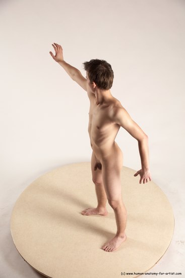 Nude Man White Standing poses - ALL Slim Short Brown Standing poses - simple Multi angles poses Realistic