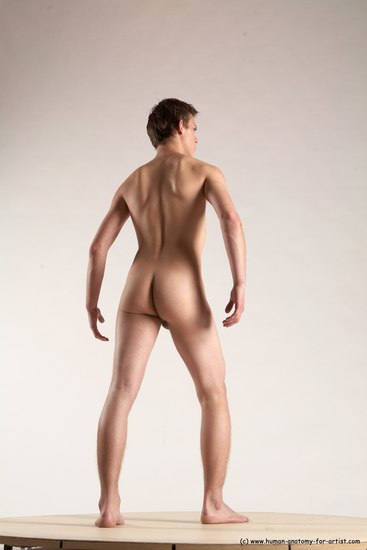 Nude Man White Standing poses - ALL Slim Short Brown Standing poses - simple Multi angles poses Realistic