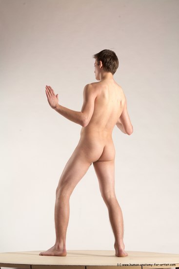 Nude Man White Standing poses - ALL Slim Short Brown Standing poses - simple Multi angles poses Realistic