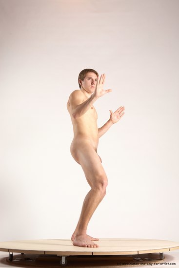 Nude Man White Standing poses - ALL Slim Short Brown Standing poses - simple Multi angles poses Realistic