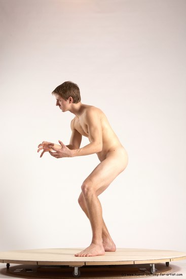 Nude Man White Standing poses - ALL Slim Short Brown Standing poses - simple Multi angles poses Realistic