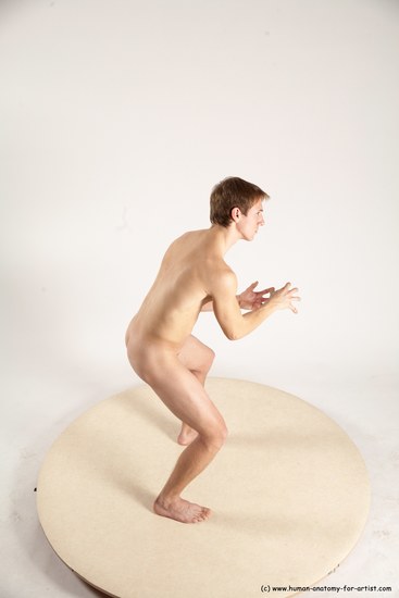 Nude Man White Standing poses - ALL Slim Short Brown Standing poses - simple Multi angles poses Realistic