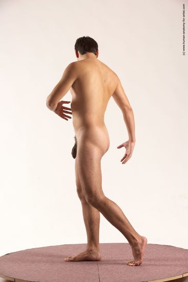 Nude Man White Standing poses - ALL Slim Short Brown Standing poses - simple Multi angles poses Realistic