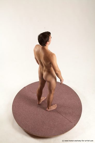 Nude Man White Standing poses - ALL Slim Short Brown Standing poses - simple Multi angles poses Realistic