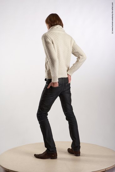 Casual Man White Standing poses - ALL Underweight Medium Brown Standing poses - simple Academic